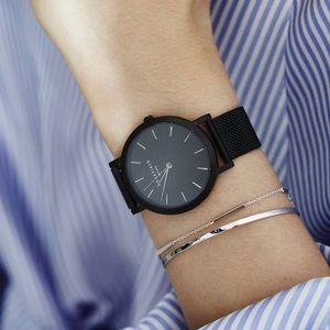 NWT Rosefield Mercer Black 38mm Watch